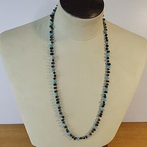 Glass Bead Necklace 18"
